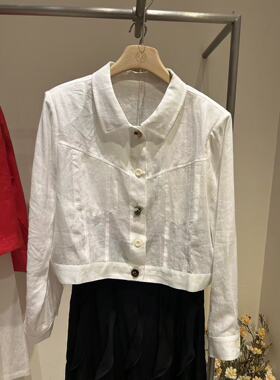 Rose Alyssa 若诗莉莎2026夏季新款女亚麻短外套R6202-1704-799