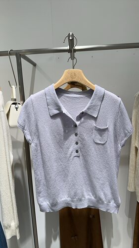 Rose Alyssa若诗莉莎2026夏新女均码Polo衫针织衫R6201-2410-499