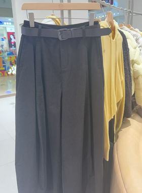 ROSEALYSSA若诗莉莎女2025年冬季新款女丝绒阔腿裤R5407-1402-599