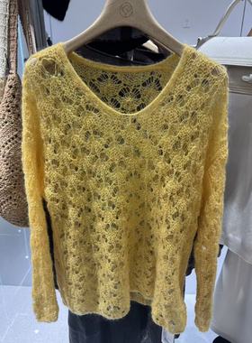 ROSEALYSSA若诗莉莎2025年冬季新款镂空宽松毛衣R5401-2401-699