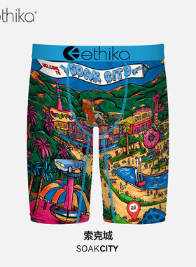 Ethika【索克城】北美潮流保暖男士内裤防磨速干运动四角平角裤男