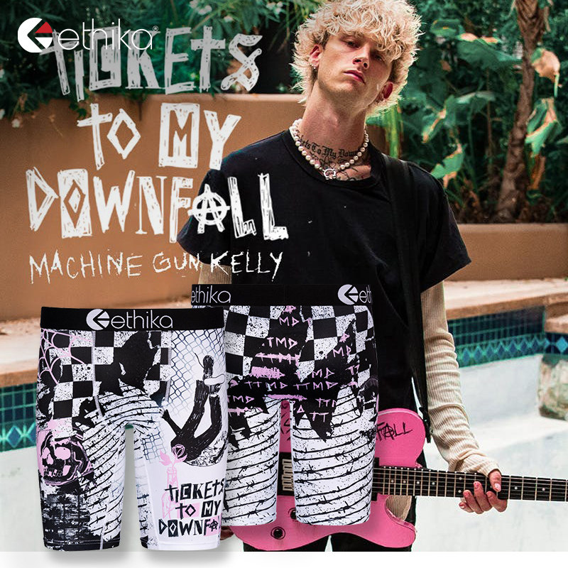 ethika枪爷mgk潮牌联名rap说唱明星平角内裤透气抗菌平角四角裤男