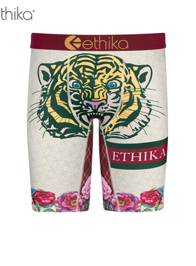 Ethika【蔷薇虎】男士运动印花速干潮牌内裤平角裤红色系潮搭内裤