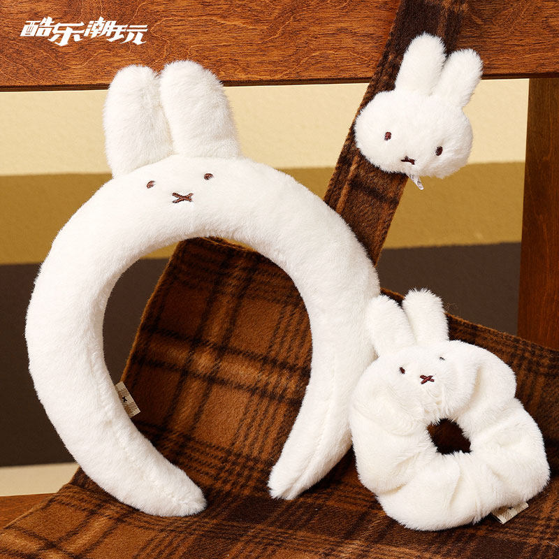 酷乐潮玩米菲漫游可爱毛绒发箍巨好看格子大肠发圈女2025新款发饰