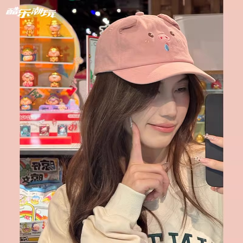 酷乐潮玩萌趣美式格纹小狗帽
