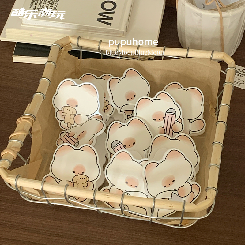 酷乐潮玩馒头猫pp夹三联