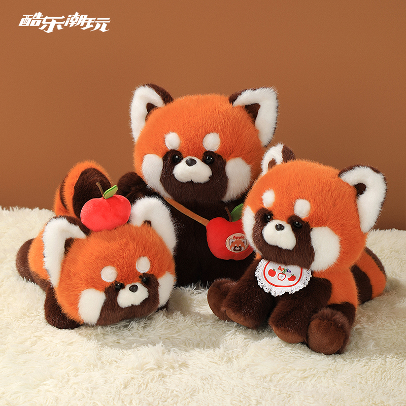 酷乐潮玩苹果背包小熊猫公仔