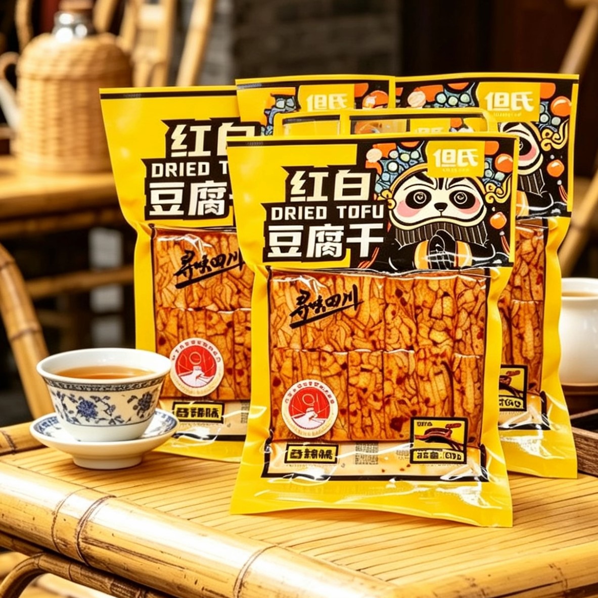红白豆腐干四川什邡德阳特产但氏豆腐干即食豆制品地方