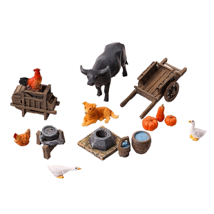 田园风苔藓微景观造景小摆件装饰品山水盆景迷你动物微缩家具模型