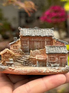 树脂迷你小房子微景观摆件