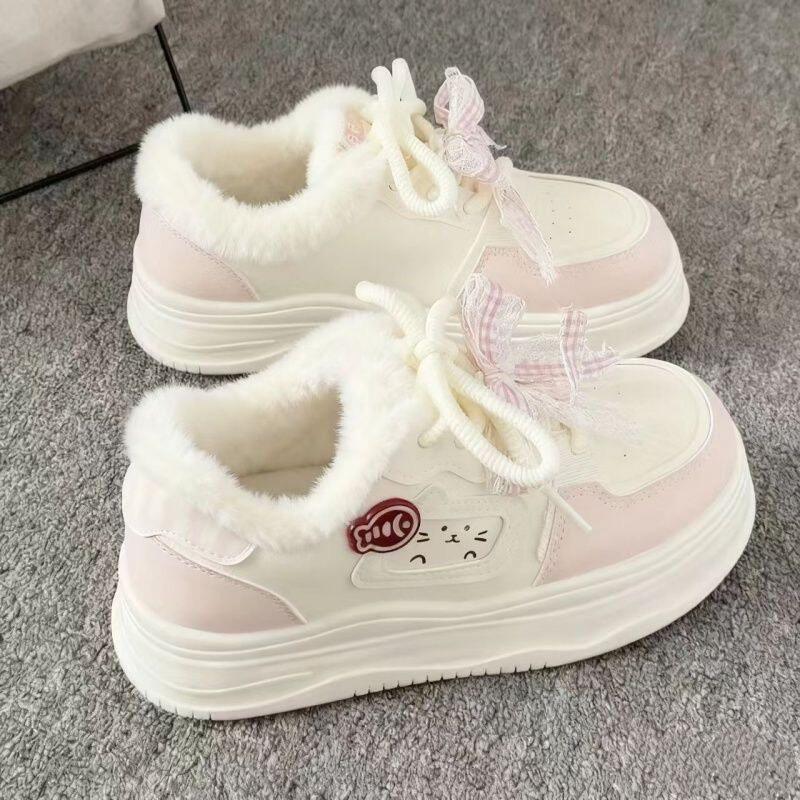 奶fufu加绒小白鞋女可爱小众百搭休闲运动板鞋2025新款二棉面包鞋,女鞋,休闲板鞋,淘宝优惠券,粉丝福利购,淘宝优惠卷