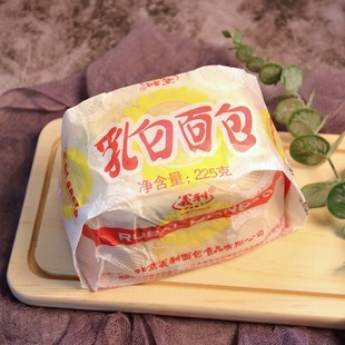 义利乳白面包225g早餐传统劲道北京老字号手工包装饱腹分量大
