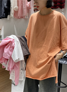 TT TY1980短袖t恤女2024新款夏季韩系圆领纯色休闲宽松上衣95306