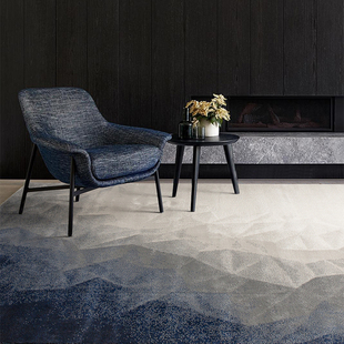 轻奢北欧现代简约高端房间床边毯 Dammi 进口客厅卧室地毯灰色美式