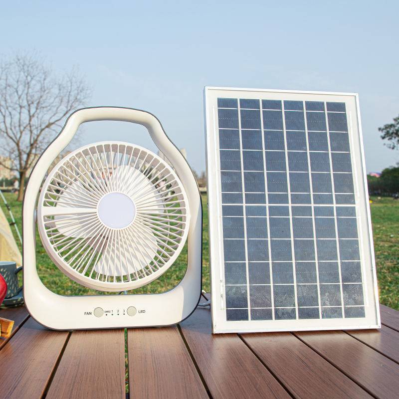 充电式坏帐篷太阳能便携风扇带灯