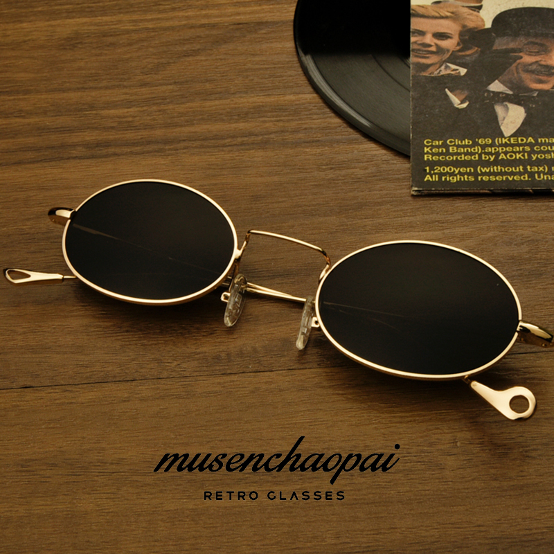 复古太阳镜椭圆形墨镜2021新款潮流太阳眼镜男女嘻哈太子镜防UVA