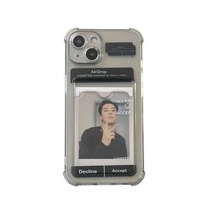 勤仕 DIY定制放照片隔空投送iphone16promax适用苹果15手机壳14情侣13透明12硅胶11全包plus防摔xs软mini小卡