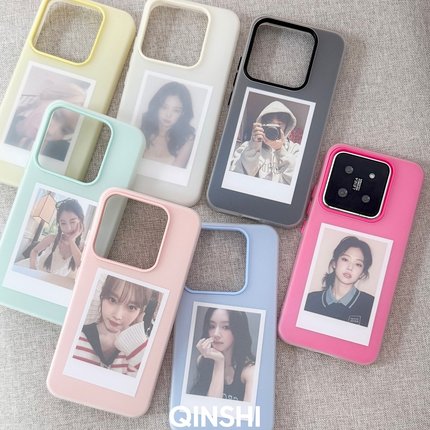 勤仕 简约纯色二合一磨砂适用小米14手机壳15华为mate60新款mate70pro情侣DIY定制照片P60全包防摔PURA70pro