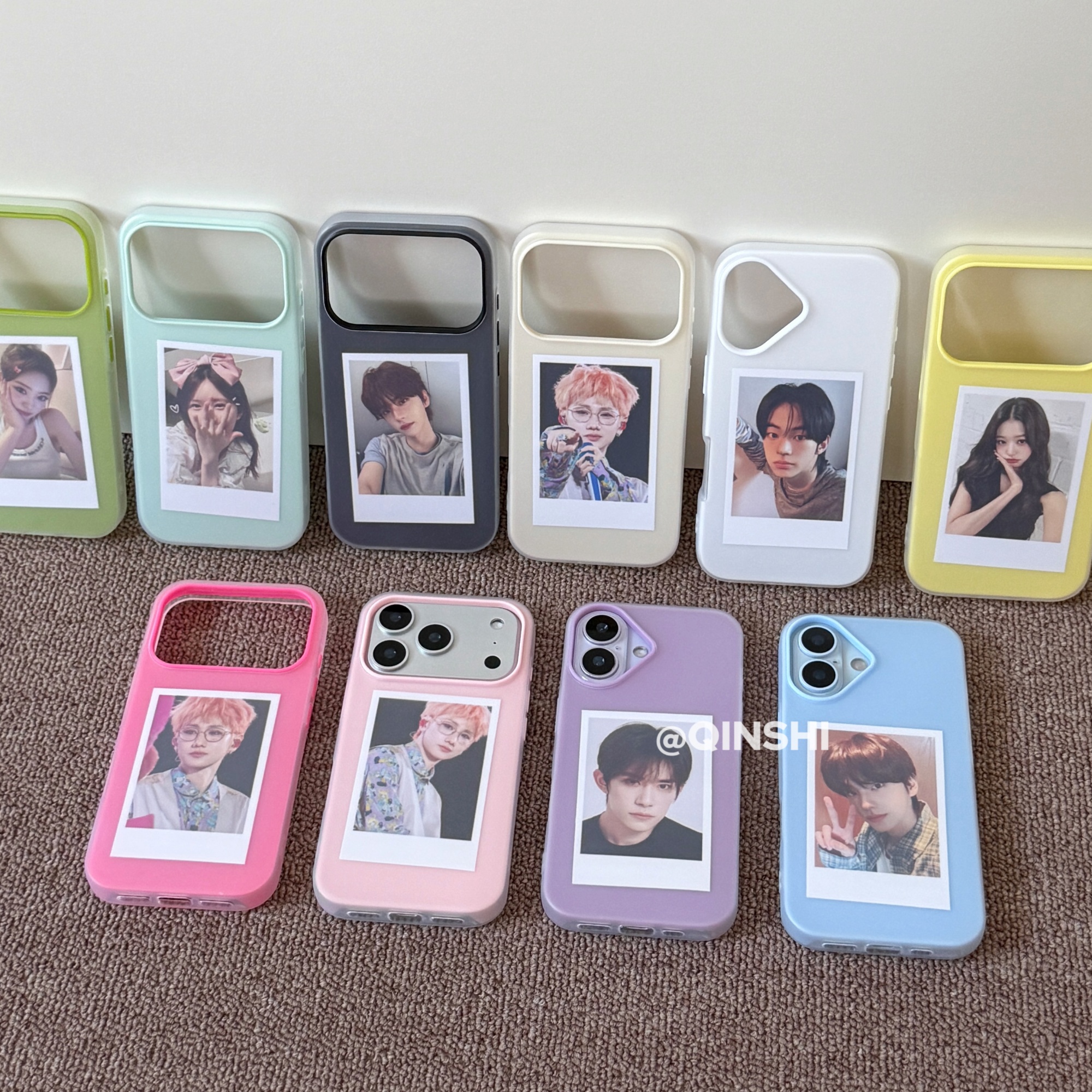 勤仕 简约ins纯色二合一磨砂适用苹果17promax手机壳iphone16新款15情侣14小众DIY定制照片13硅胶12防摔软壳