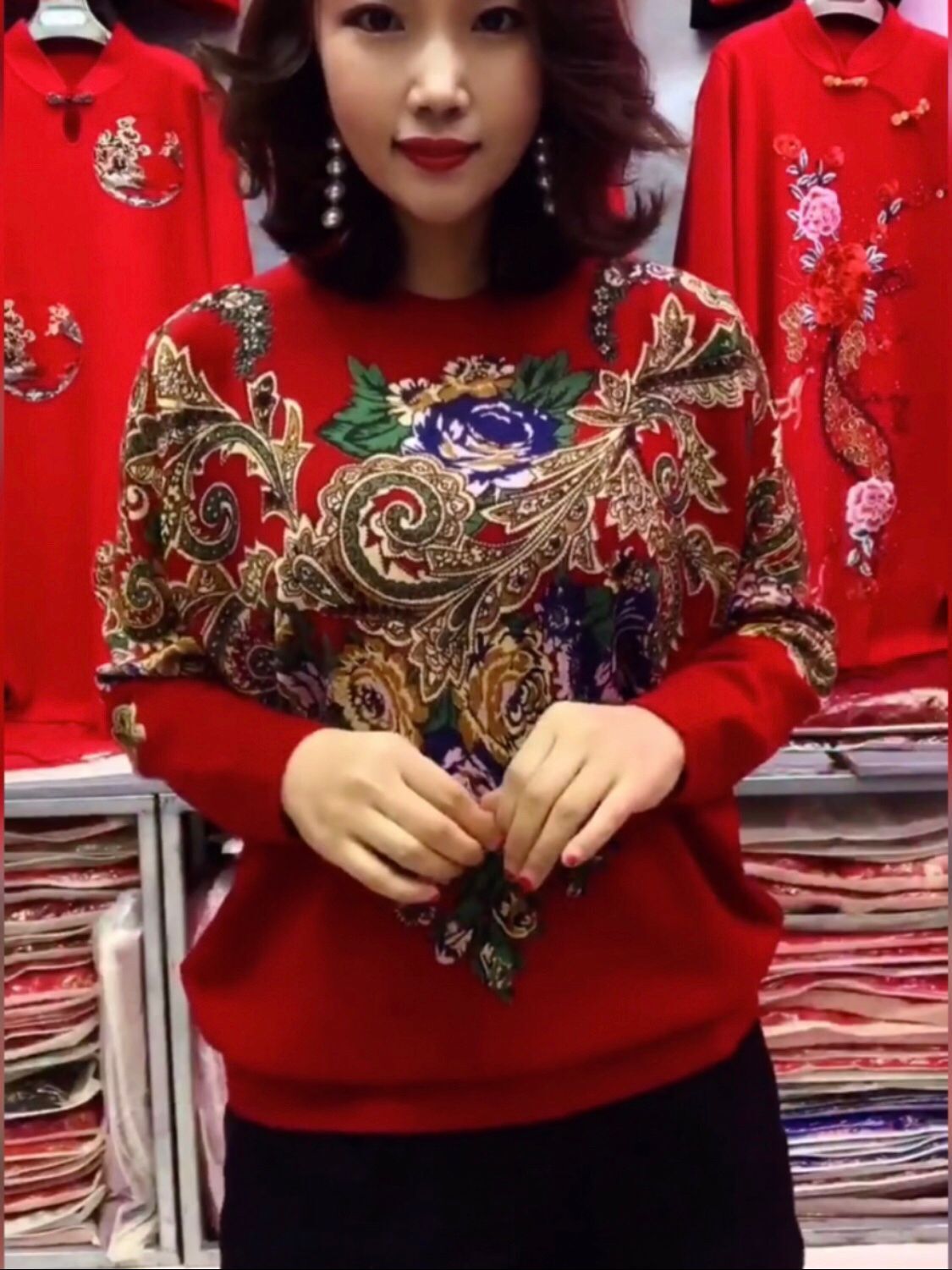 秋冬羊毛中老年女装网红