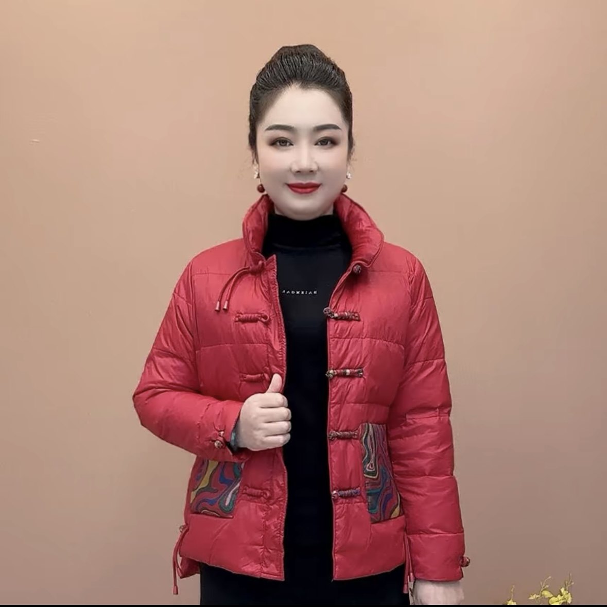 中式复古印花盘扣洋气女士棉服秋冬季新款中老年妈妈装保暖外套潮,女装/女士精品,中老年女装,淘宝优惠券,粉丝福利购,淘宝优惠卷