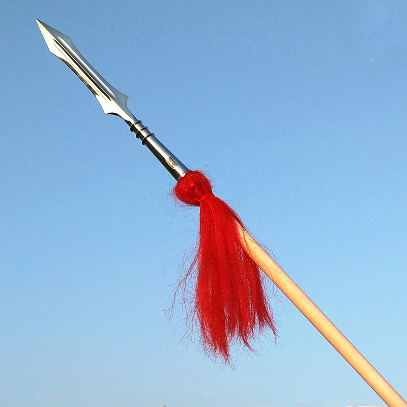 白蜡杆红缨枪霸枪武术枪赵子龙长枪不锈钢红樱枪头长矛太极大枪