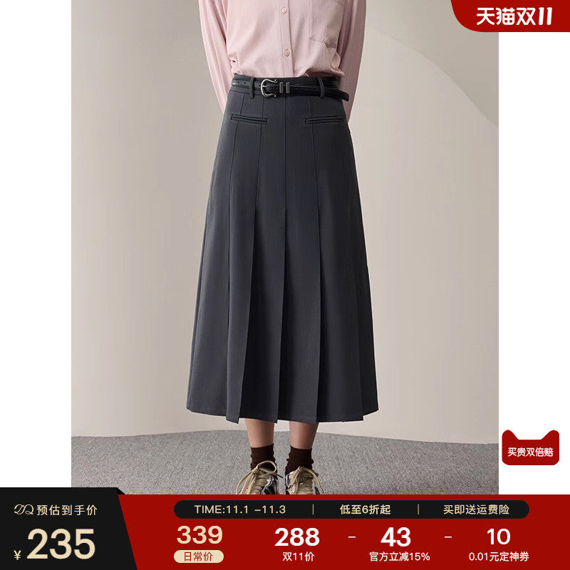 自巧小个子高腰显瘦半身裙女2023秋装新款遮胯百褶裙休闲长版裙子怎么看?