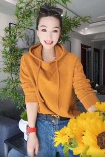 欧货双面加绒连帽内搭卫衣女2026秋冬新款百搭保暖德绒打底帽衫潮