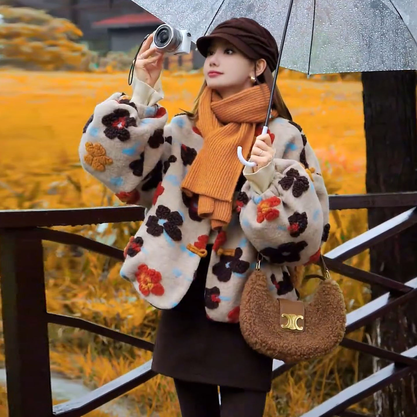 新中式禅意提花盘扣羽绒外套