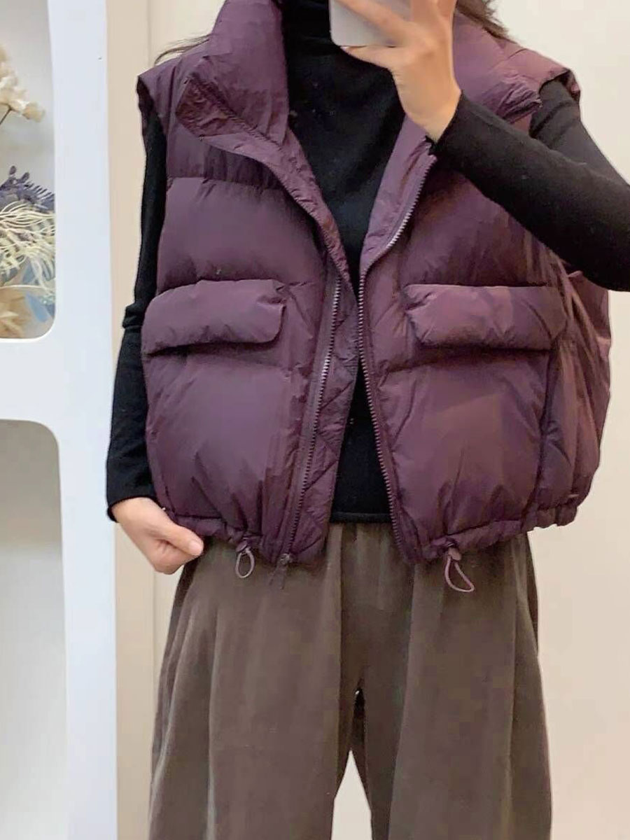 拉链韩版短款立领宽松羽绒服