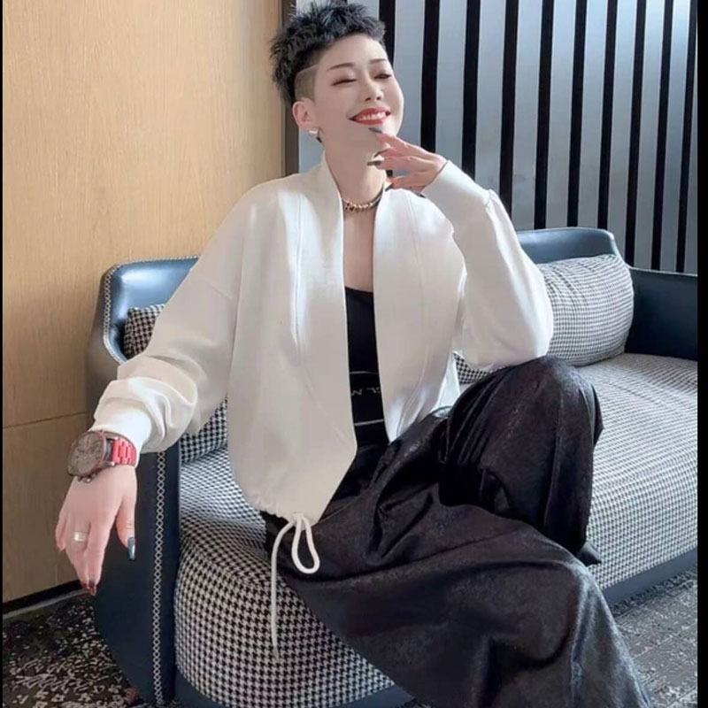 慵懒风抽绳宽松百搭休闲显瘦外套