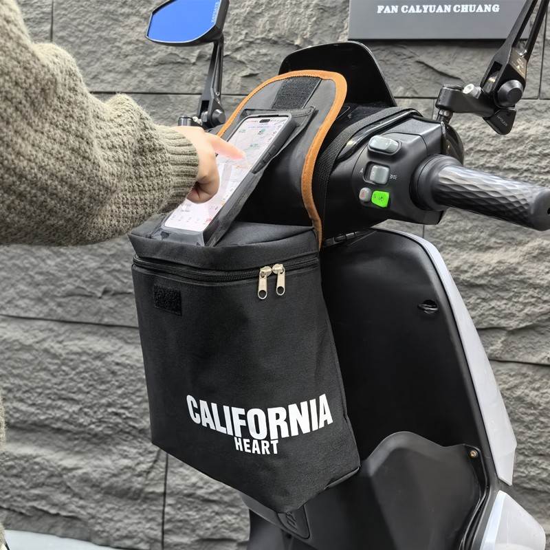 使用九号电动车挂包前置防水收纳包摩托电瓶车放东西通用储物包袋