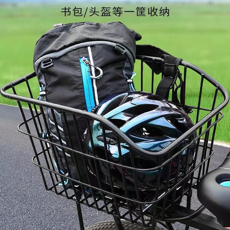 适用喜德盛山地车后车筐喜德盛自行车车筐后货架加大学生放书包框