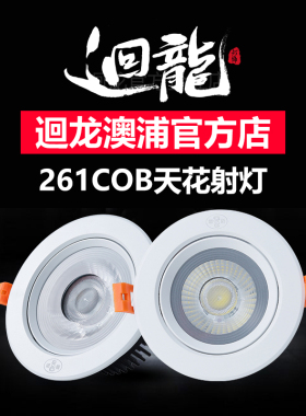 回龙澳浦led射灯 HL261COB 7w12w18w  嵌入式天花灯筒灯