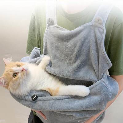 撸猫服不粘毛抱猫围裙外出神器猫围兜宠物衣服防毛猫管家猫咪用品