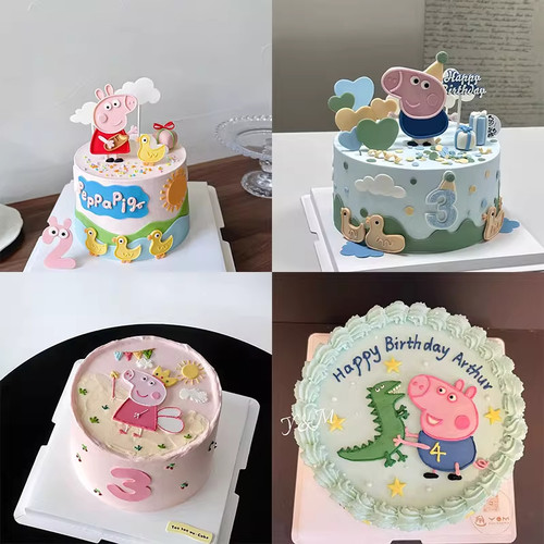 糖堡森林网红小猪猪生日塑料切模翻糖卡通ins风儿童蛋糕模具压模