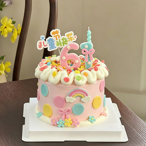 六一儿童节快乐61波点翻糖切模云朵彩虹蝴蝶结蛋糕装饰模具压模