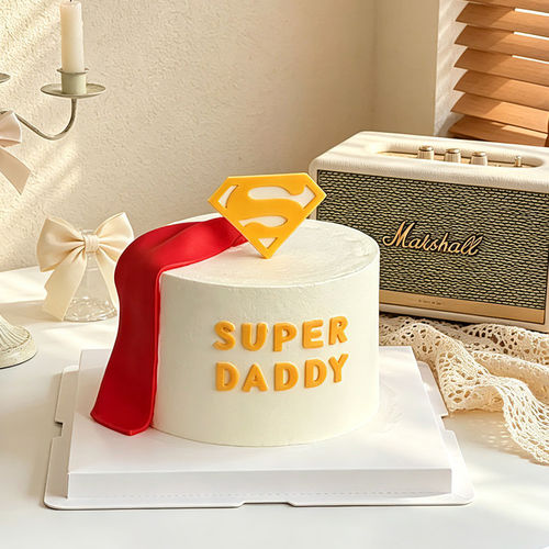 父亲节快乐翻糖切模超人标志superdad蛋糕装饰模具甜品烘焙压模