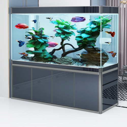 大型客厅鱼缸屏风底滤定制