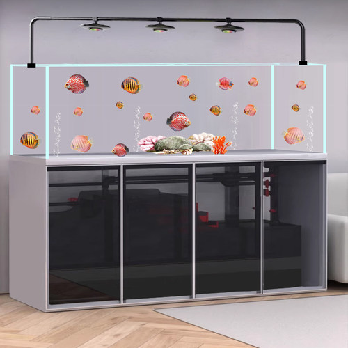 缸内无管件一体拉筋底滤鱼缸无管