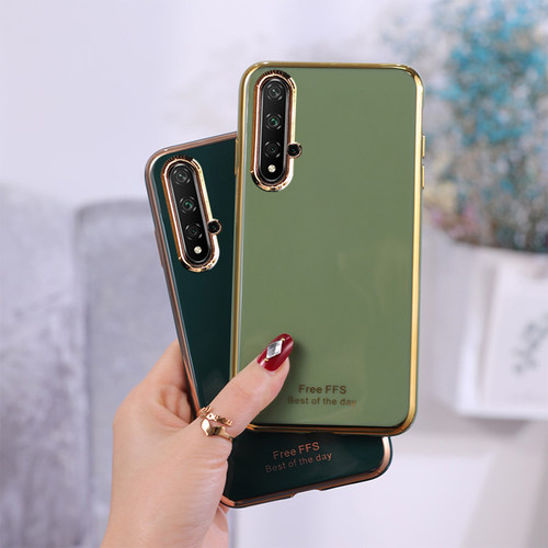 华为NOVA5t软胶电镀金边软壳