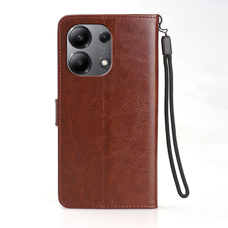 适用红米NOTE13 4G手机壳翻盖REDMI NOTE 13 4G外壳皮夹保护套6.67英寸硅胶全包防摔磁扣软壳膜插卡新款潮女