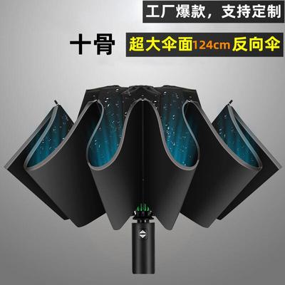 雨伞男士伞全自动大号双人汽车反向伞商务折叠伞高级感晴雨两用伞