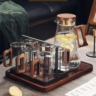 高颜值玻璃水杯家用客厅耐高温茶杯套装 2025新款 待客透明喝水杯子