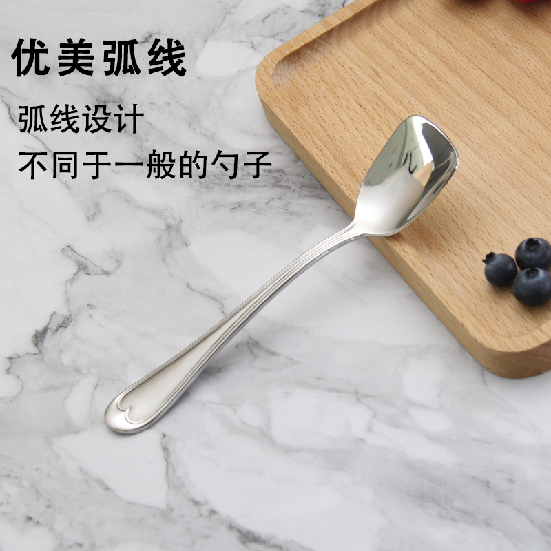 朗维304不锈钢婴儿童宝宝学吃饭小勺子刮水果泥吃辅食勺调羹餐具