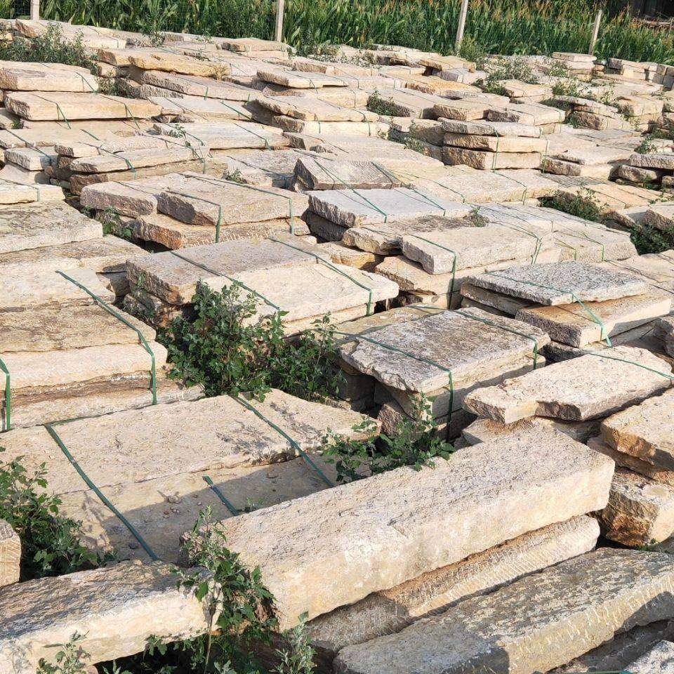 石雕花岗岩老石板青石铺地石板农村老石条铺路石台阶石青石石条