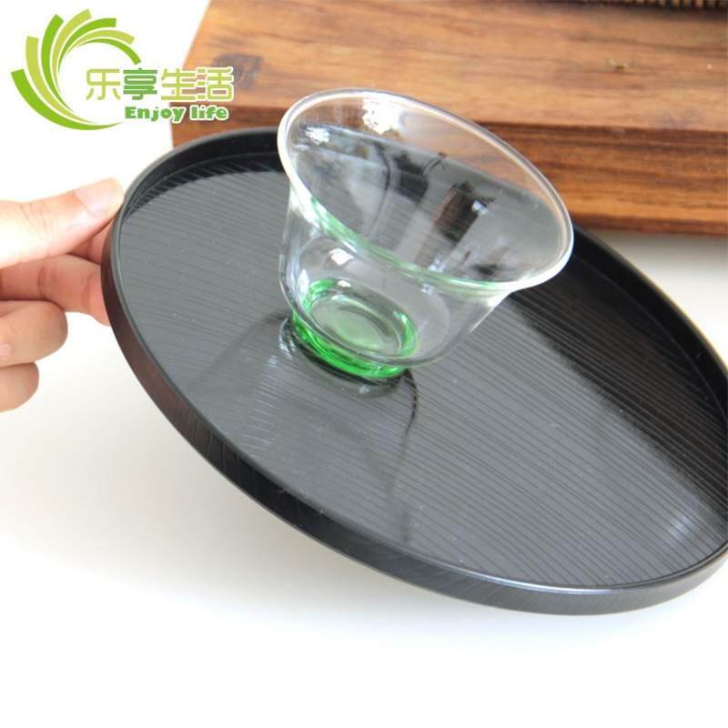 日式仿木防滑餐饮托盘杯子托盘咖啡盘酒吧托盘服务员托盘方形圆形