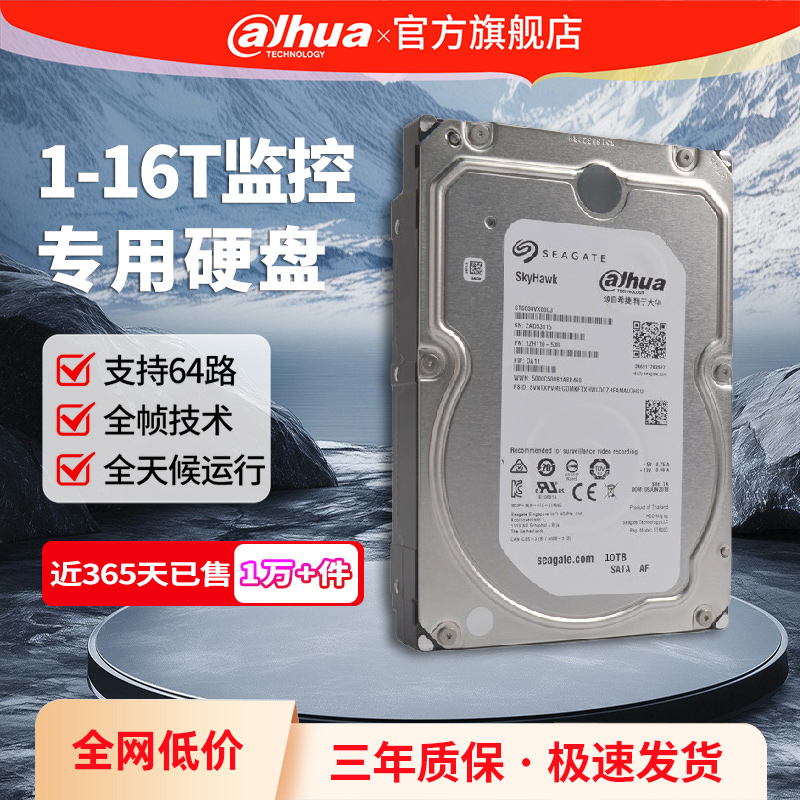 大华监控专用机械硬盘1T-16T可选