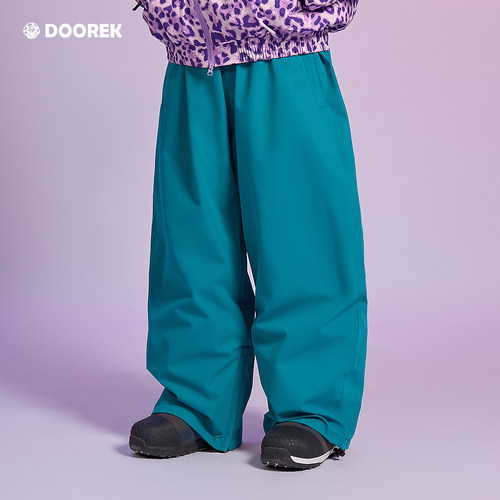 DOOREK26新款滑雪裤男女大弯刀裤宽松版型单板双板通用外穿裤子