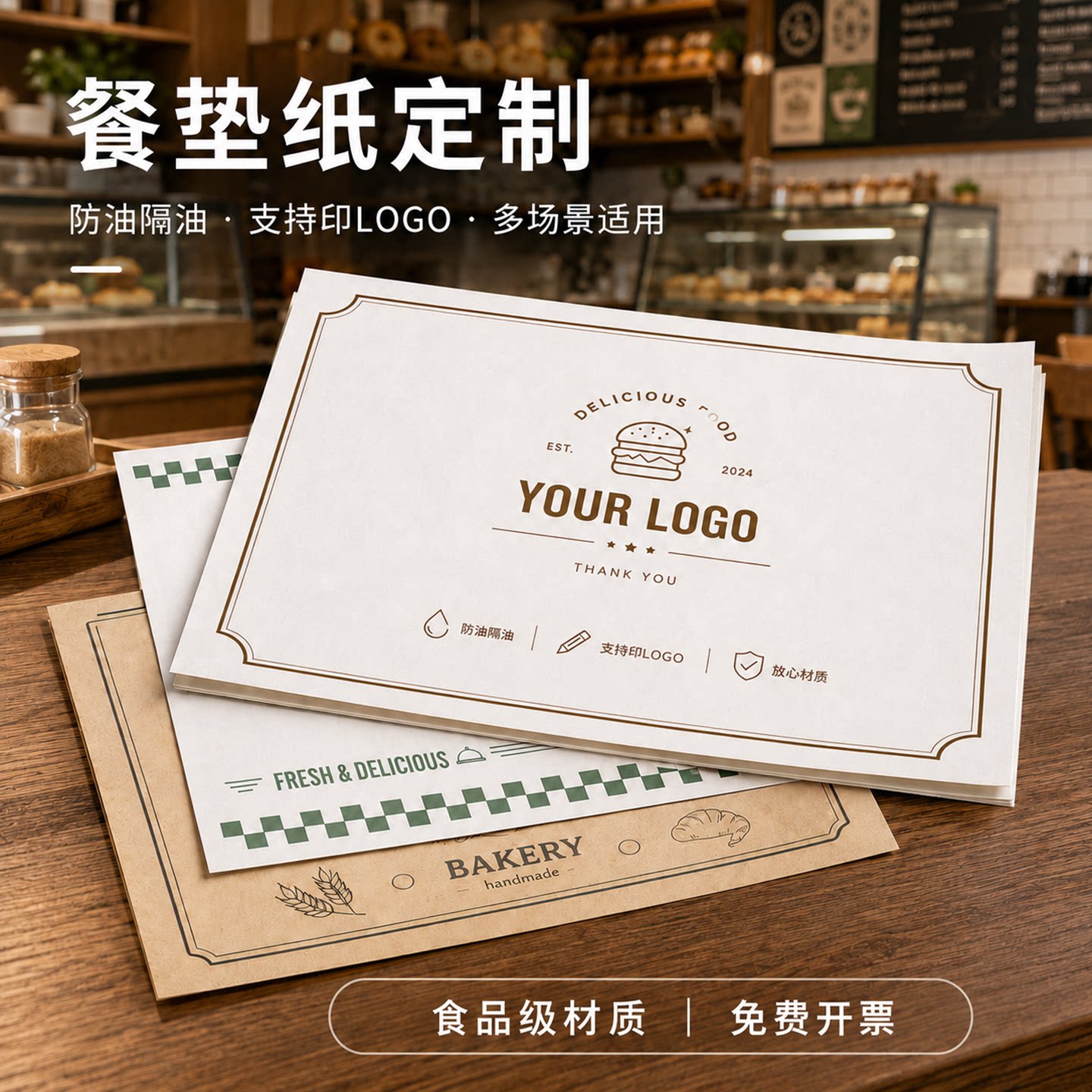 一次性餐垫纸定制高级感西餐日式餐桌托盘桌垫食品级吸隔油餐盘纸图片